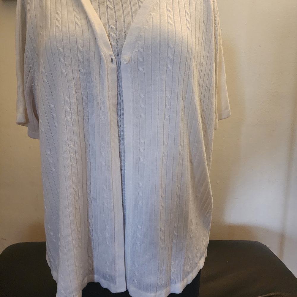 Croft & Barrow Ivory Cable Knit Sweater